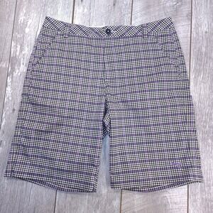 Puma Golf Shorts Mens 34 Purple Plaid Performance Flat Front 565519